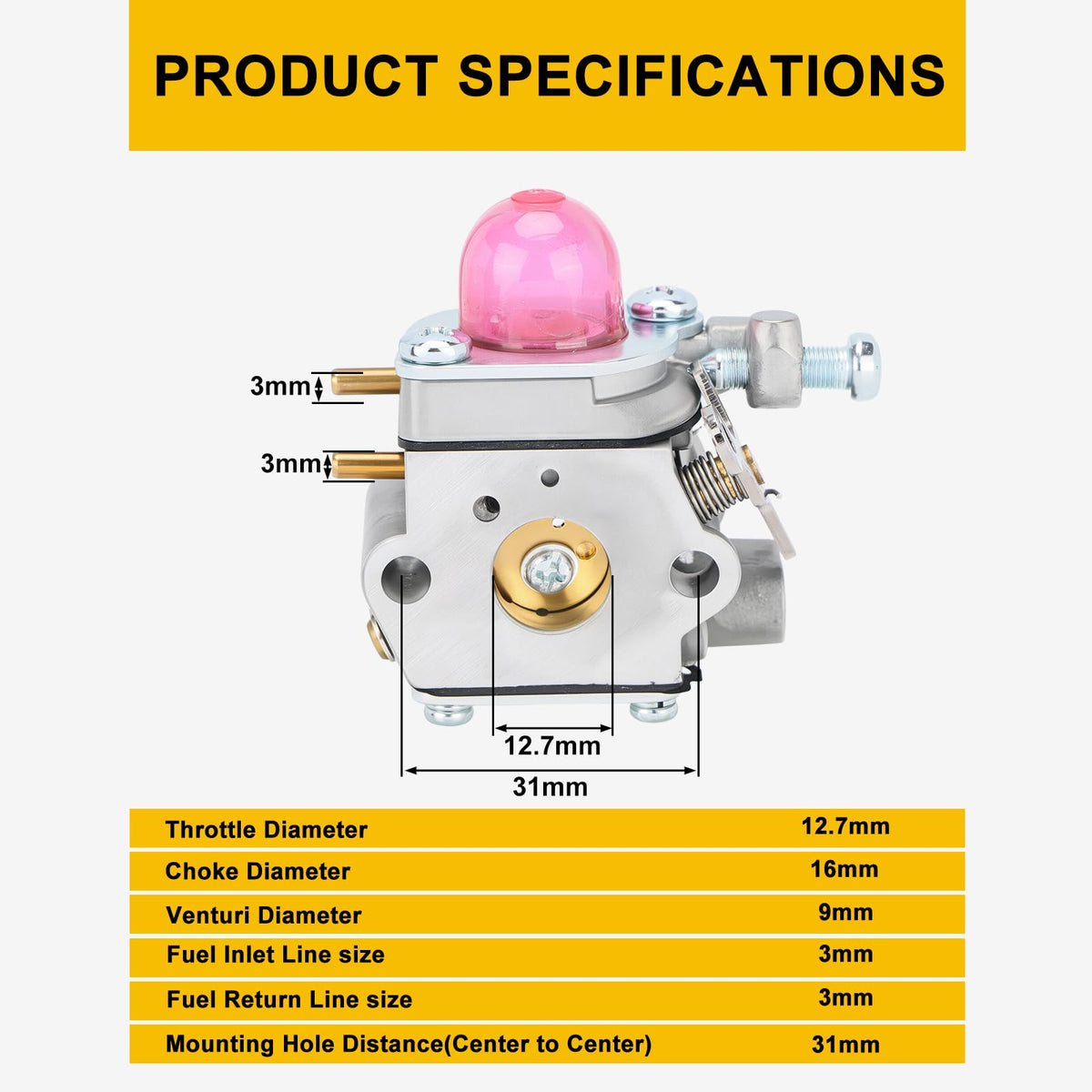 Panari WS2200 carburetor durable construction for long-term field use.
