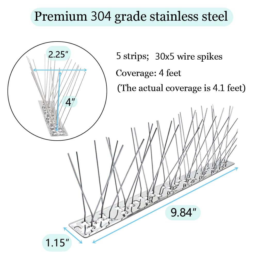 PANGCH bird spikes outdoor edge installation ready to deter birds