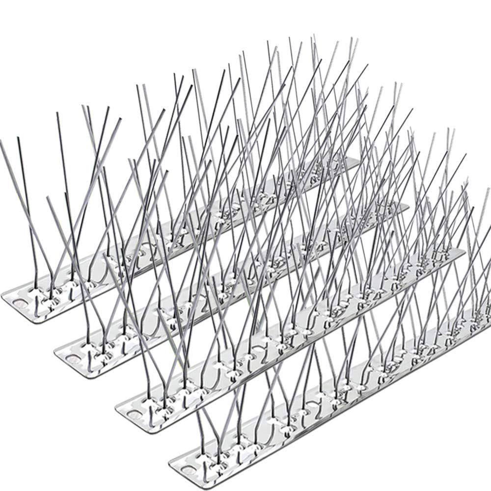 PANGCH bird spikes strip assembly showing easy mounting and flexible placement on surfaces.