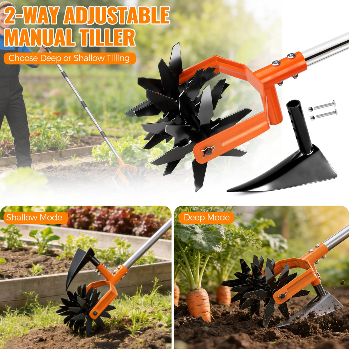 Pankay Rotary Hand Tiller five gears and six tines for smooth cultivation.