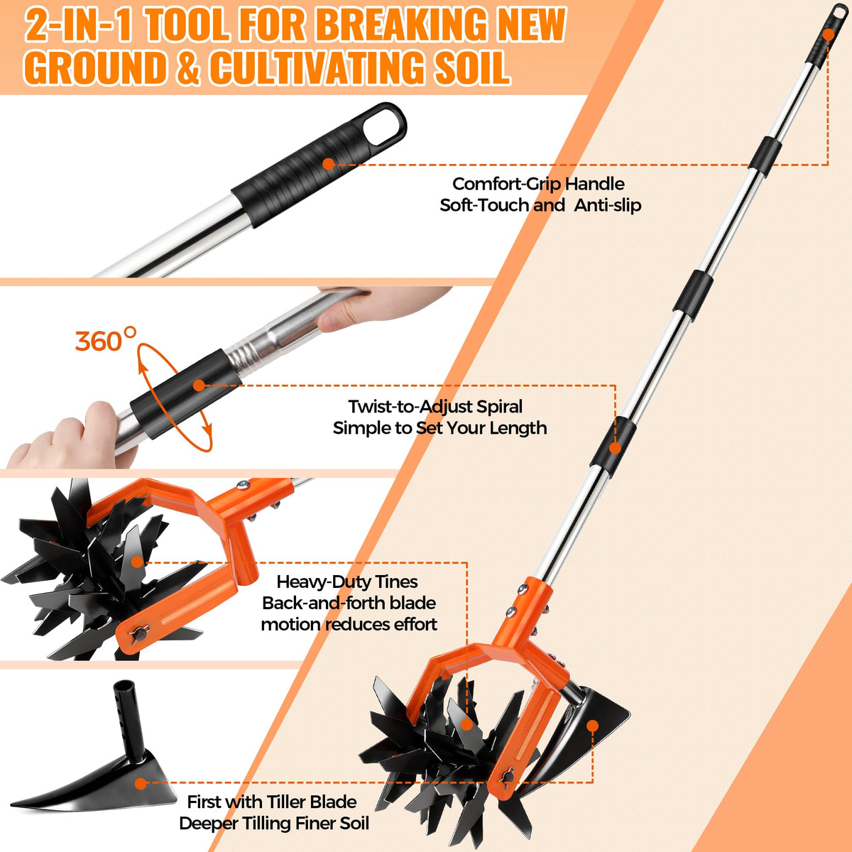 Pankay Rotary Hand Tiller ideal for preparing vegetable beds.