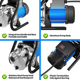 PANRANO 1800 GPH flow rate in action for water transfer