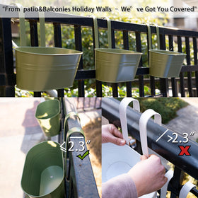 pansparade balcony rail planter proves durable metal construction resists rust and fading