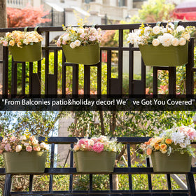 pansparade outdoor balcony planter highlights detachable hooks for flexible placement anywhere
