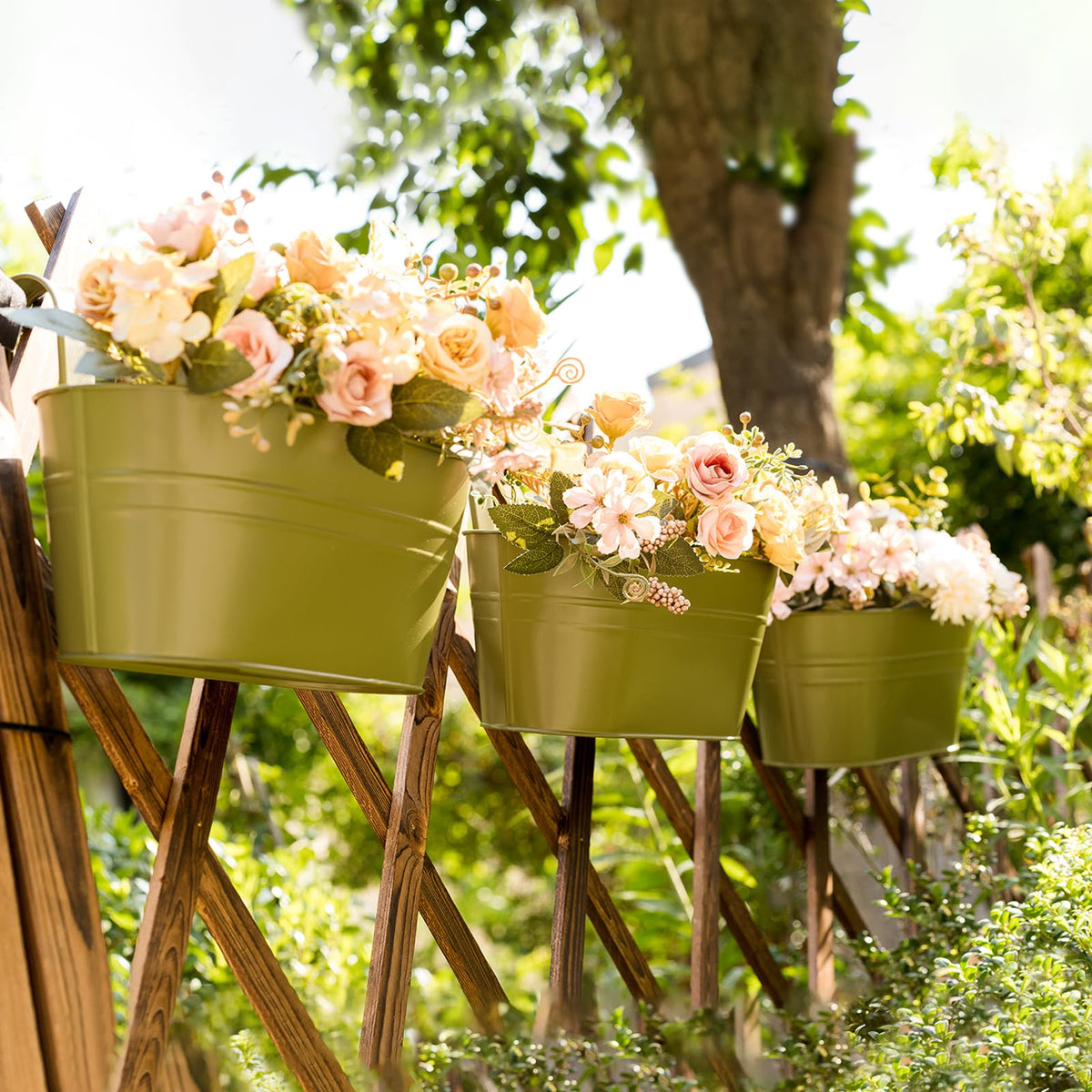 pansparade hanging pot set fits indoor and outdoor spaces with easy installation