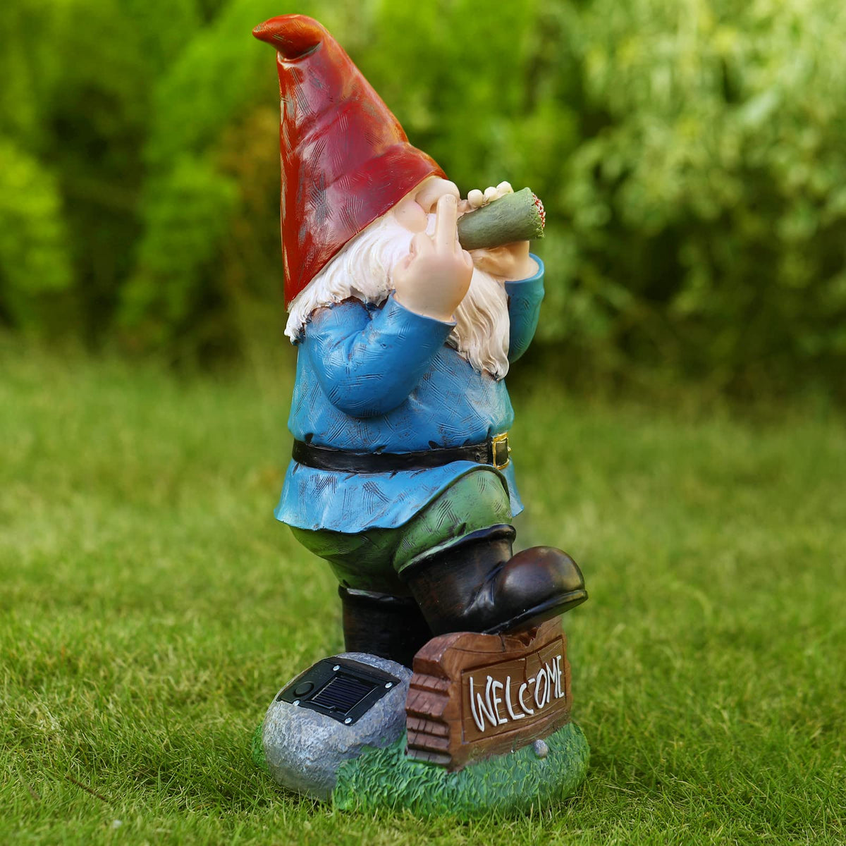 Panven Gnomes Garden Decor Garden Porch Placement adds whimsy to entryways.