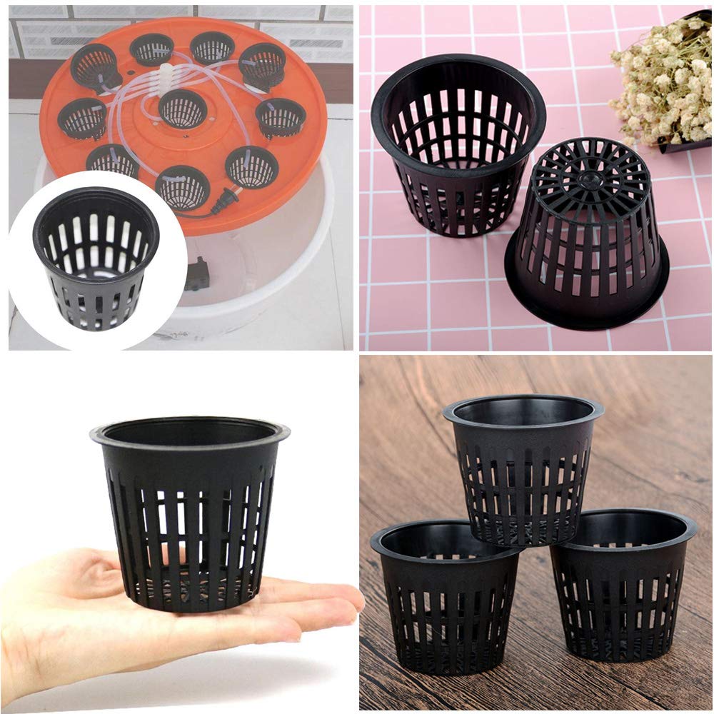 Panxxsen multi-media compatibility net pot with clay pebbles and lava rock.