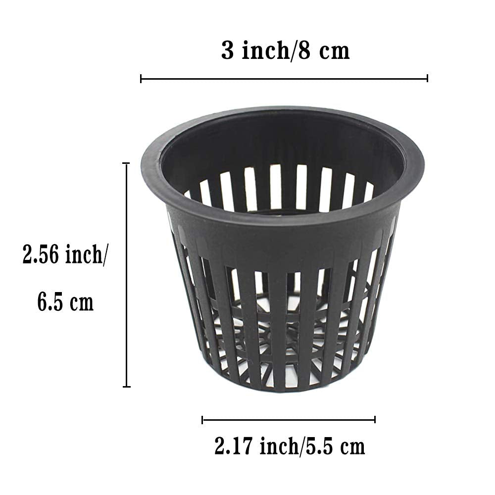 Panxxsen slotted mesh design net pot highlighting aeration and drainage benefits.
