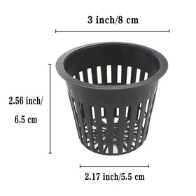 Panxxsen slotted mesh design net pot highlighting aeration and drainage benefits.