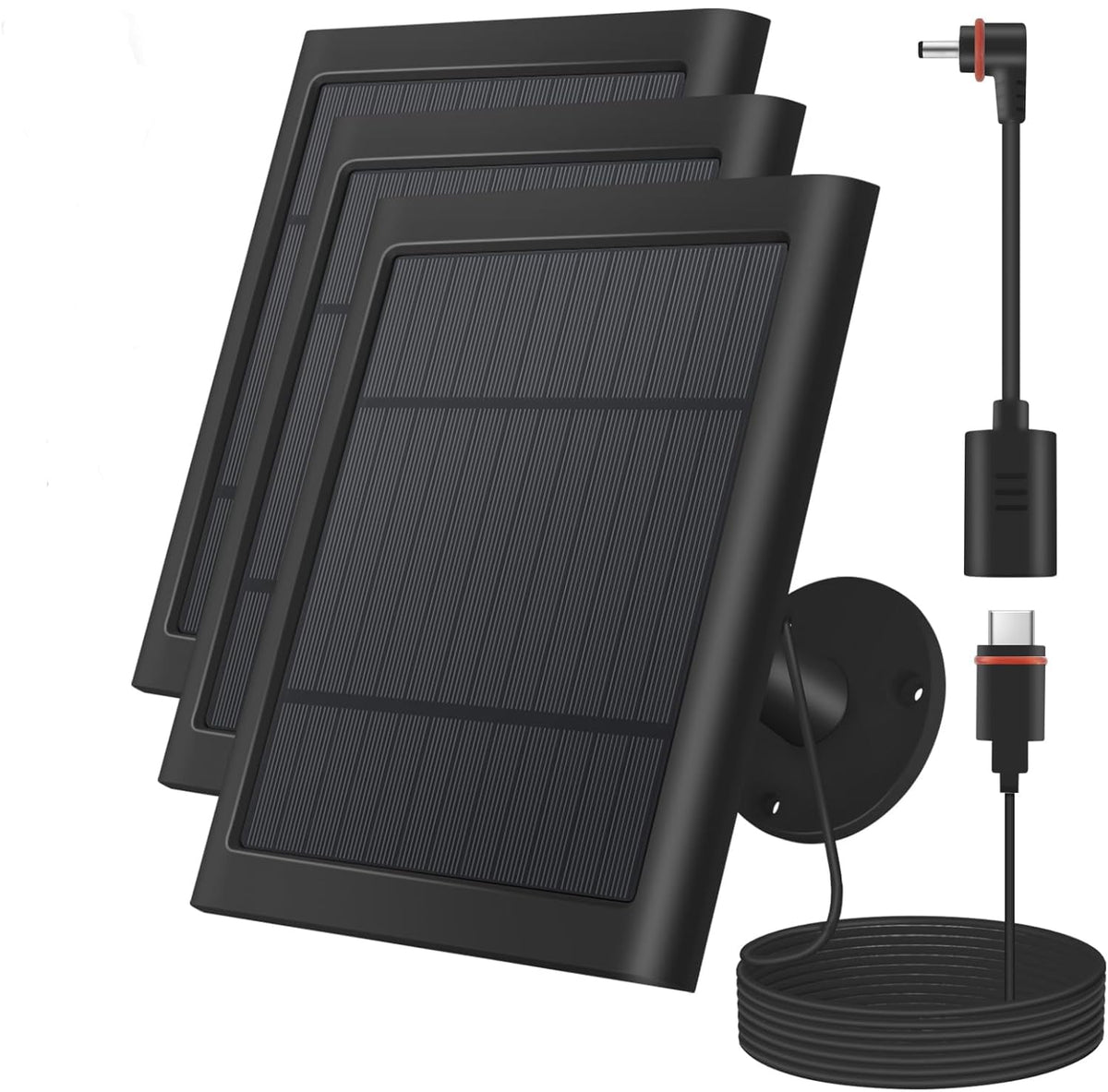 Paodekua 4W solar charger powering a Spotlight Cam for reliable outdoor power