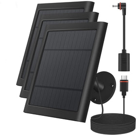 Paodekua 4W solar charger powering a Spotlight Cam for reliable outdoor power