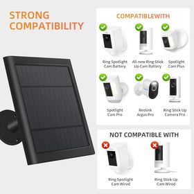 Paodekua two-pack solar charger for multiple Ring cams