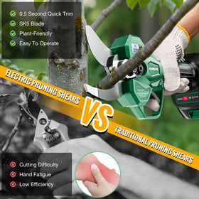 PAOWAFOL cordless pruning shears with anti-slip handle for comfortable use