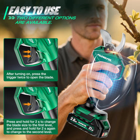 PAOWAFOL pruning shears in garden setting cutting a branch with ease