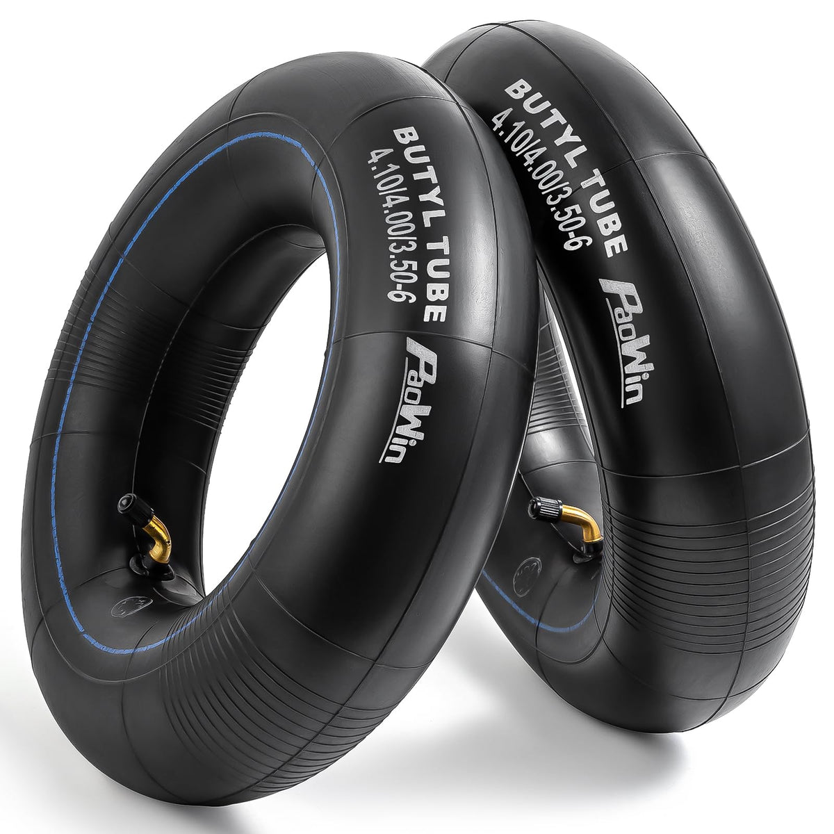 PaoWin inner tube 3.50-6 with TR87 bent valve for a reliable seal.