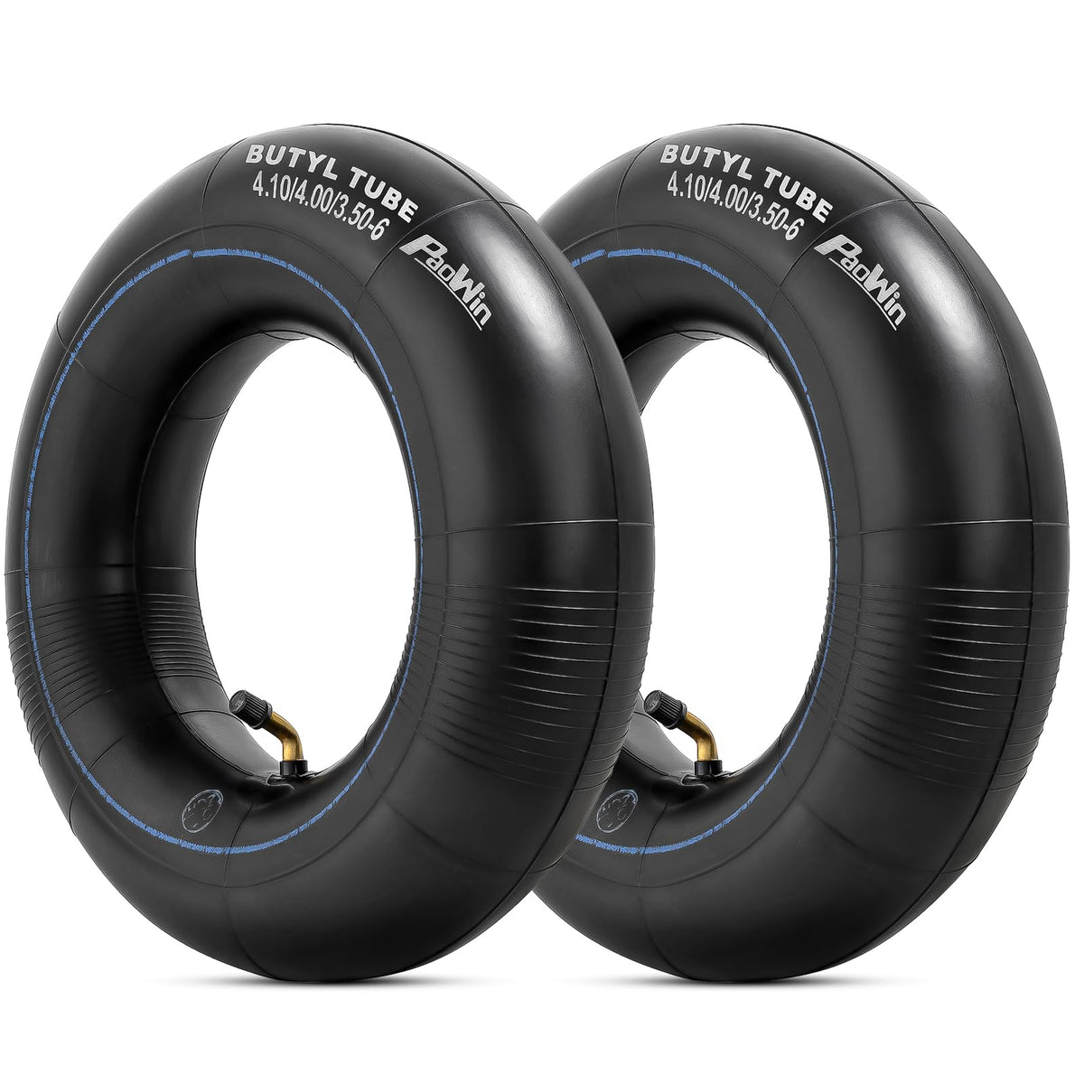 PaoWin inner tube 4.00-6 with TR87 bent valve for strong seal.
