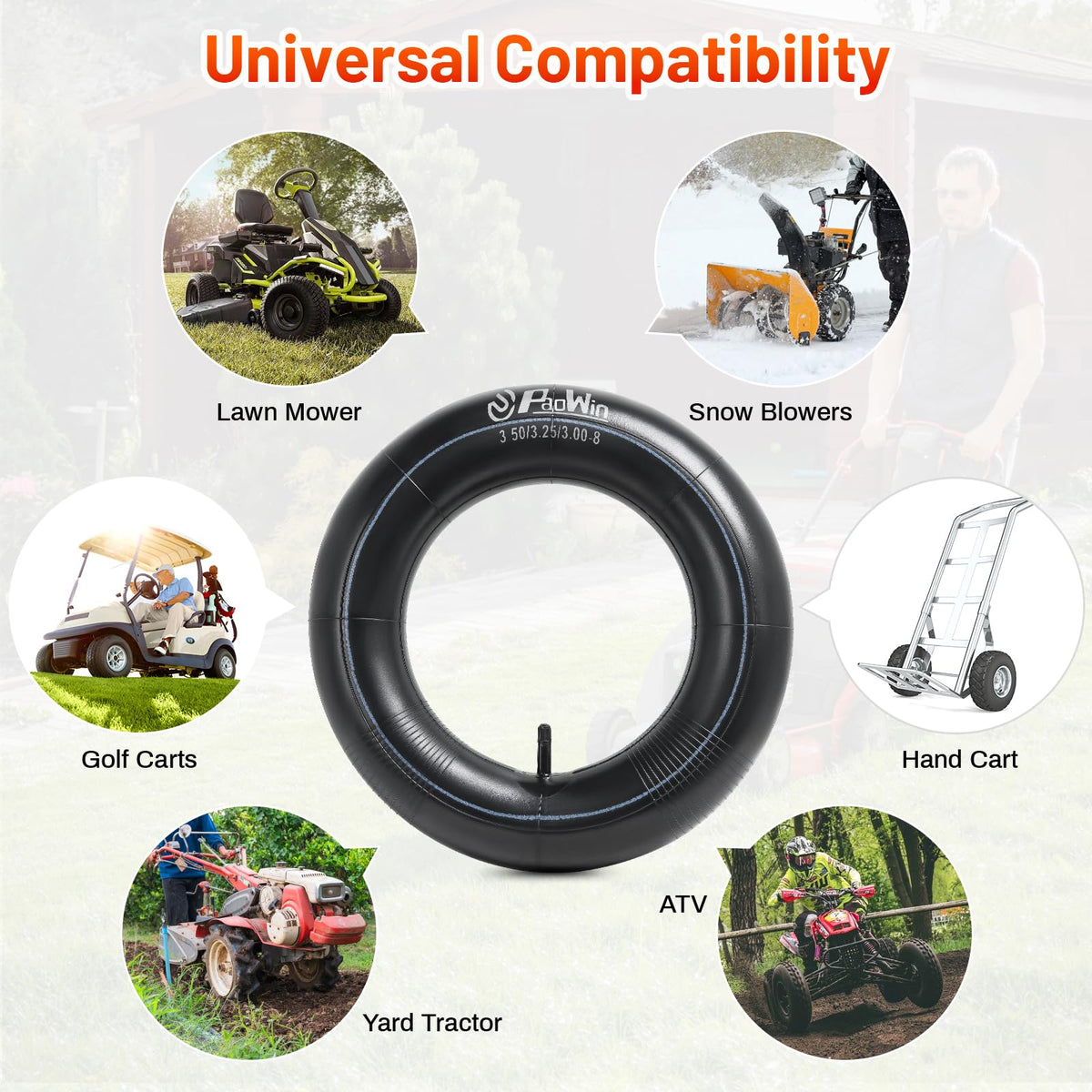 PaoWin mower replacement tube supports smooth ride