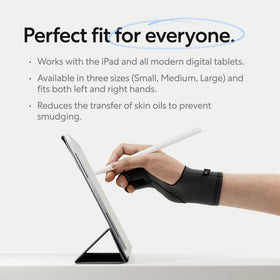 Paperlike drawing glove for iPad, right hand, keeps you cool and prevents palm inputs.