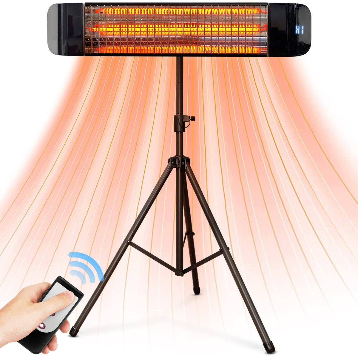 Paraheeter outdoor heater mounted on wall providing cozy infrared warmth outdoors