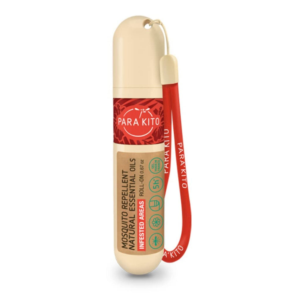 Para'KITO roll-on gel mosquito repellent cap application for precise outdoor protection