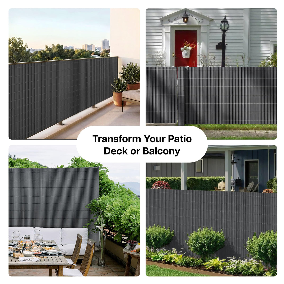 Paramondo privacy screen trims to size with scissors for a tailored fit