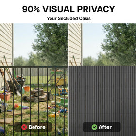Paramondo privacy screen no-drill installation with zip ties for quick privacy upgrades