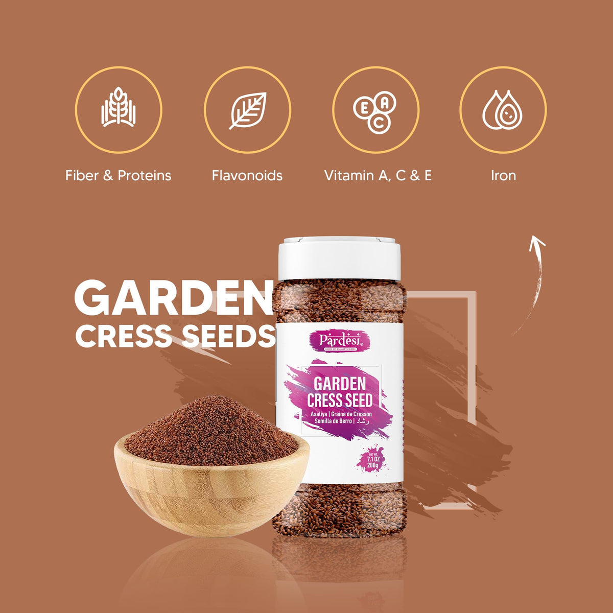 Soaking Pardesi Halim seeds softens texture for blends and bowls.