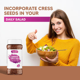 Pardesi Halim seeds in a wide-mouth jar for easy scooping and freshness.