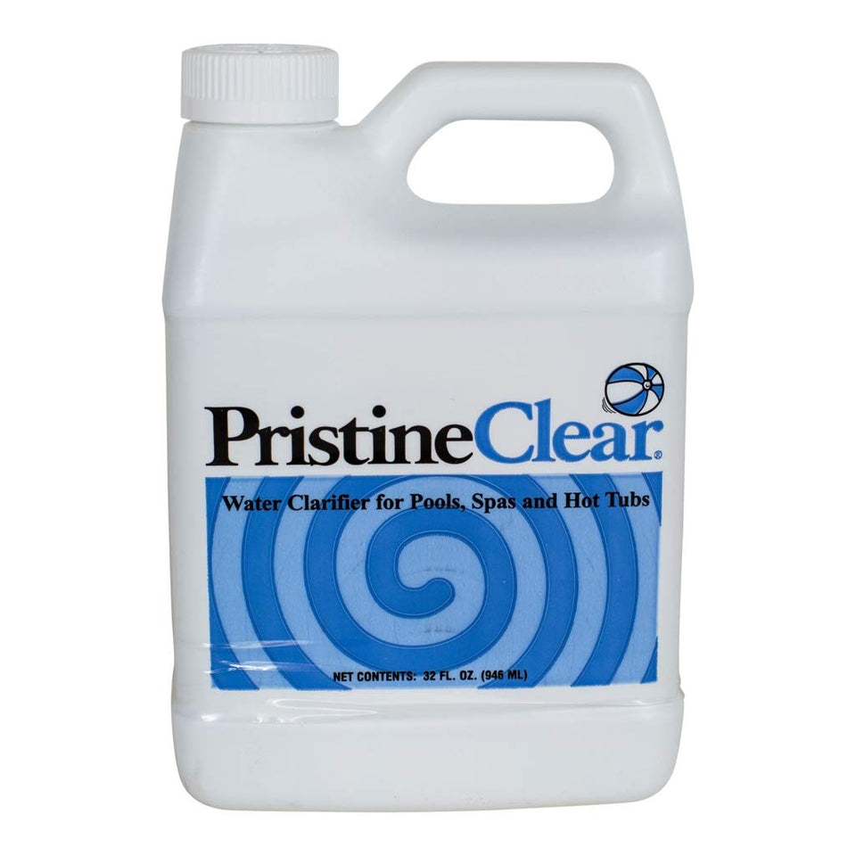 Parenda Pristine Clear 32-ounce bottle for eco-friendly pool care and quick-to-swim readiness