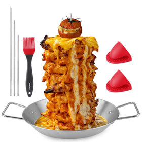 PARGRILL Al Pastor Skewer Stand base and bowl provide stable support for grilling