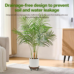 Parsagi 550-pound capacity handles heavy planters with stable, easy movement.