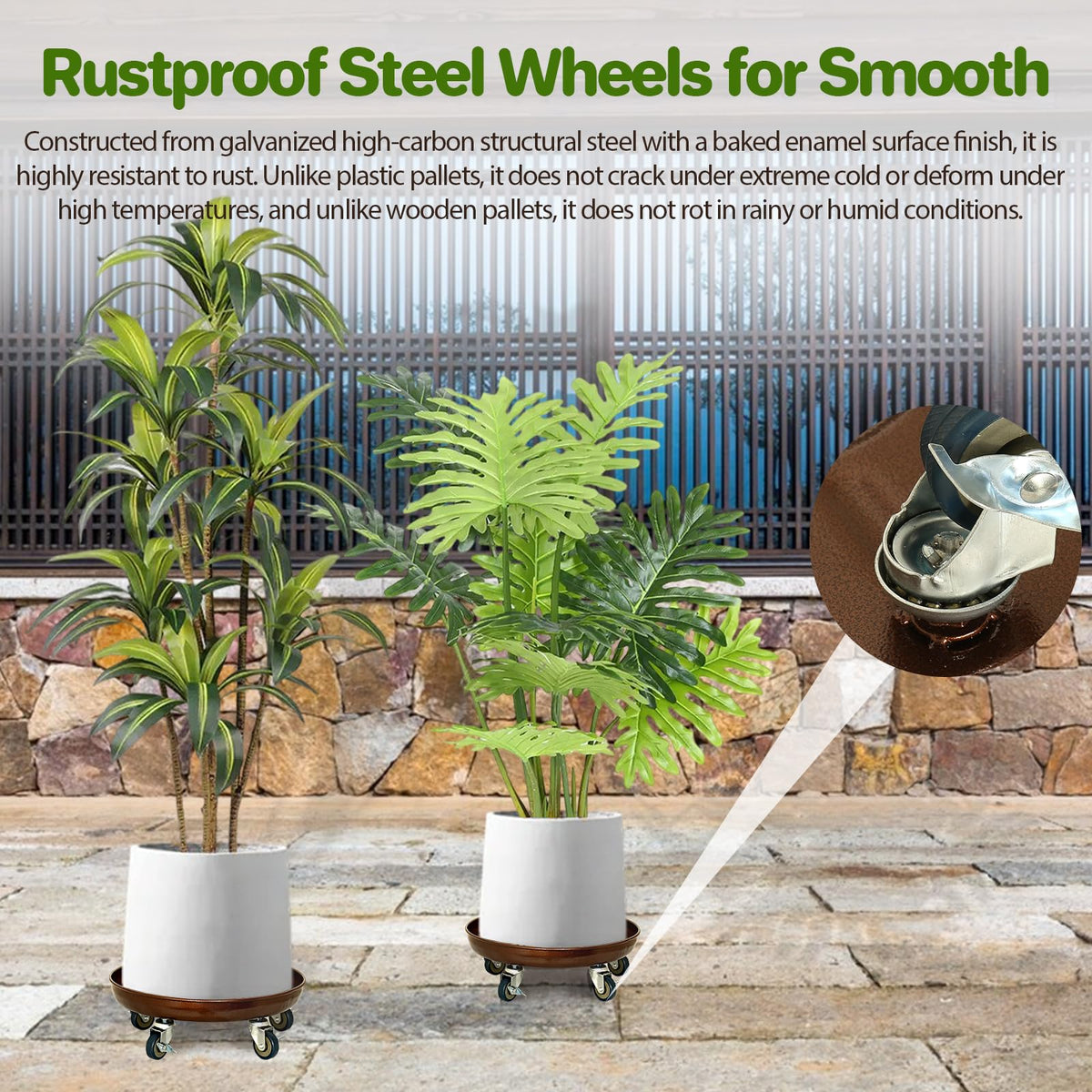 Parsagi heavy-duty metal construction supports large pots with long-lasting durability.