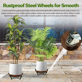 Parsagi heavy-duty metal construction supports large pots with long-lasting durability.