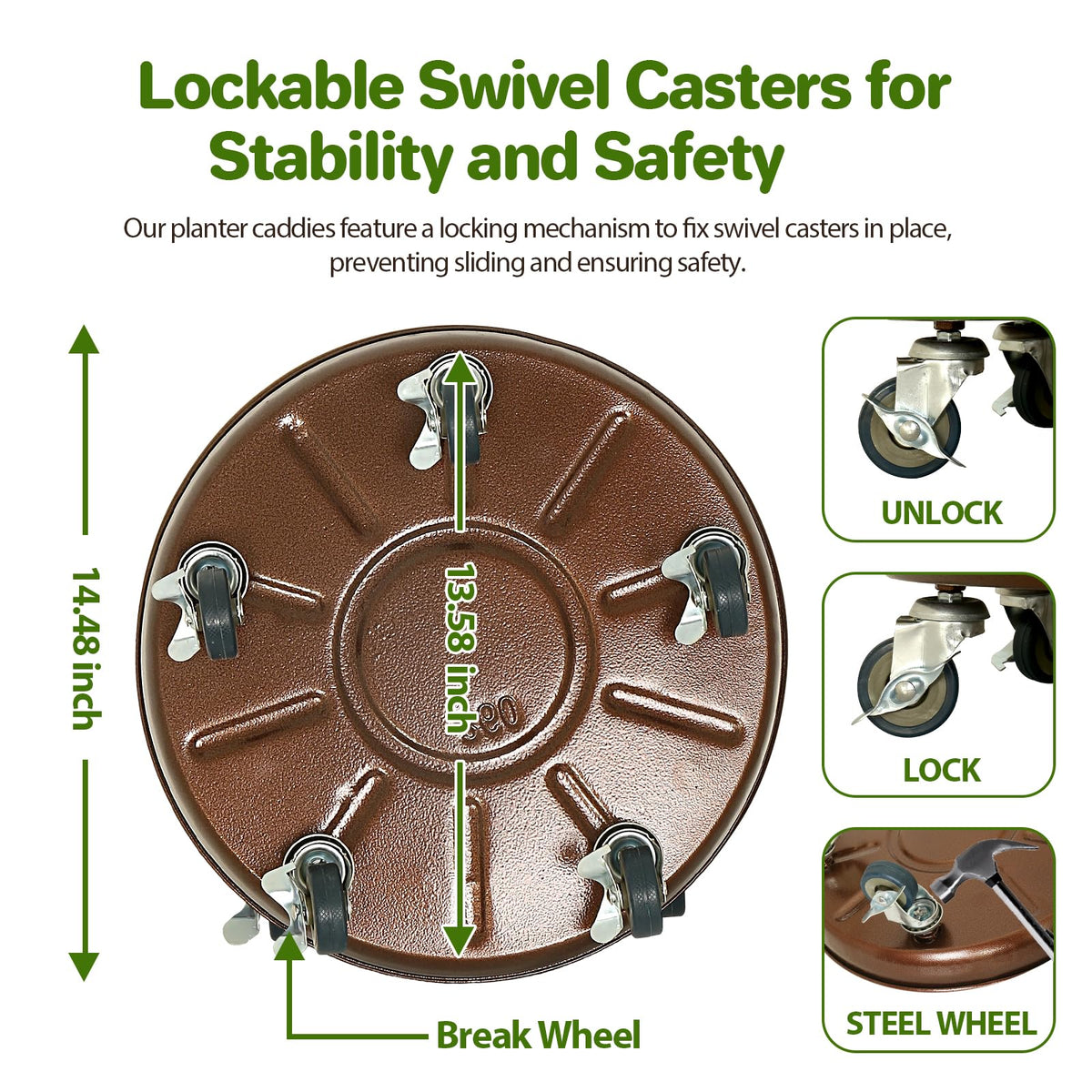 Parsagi metal construction supports heavy pots with long-lasting stability.
