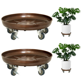 Parsagi Plant Saucer 16-inch Caddy supports heavy planters and moves with ease.