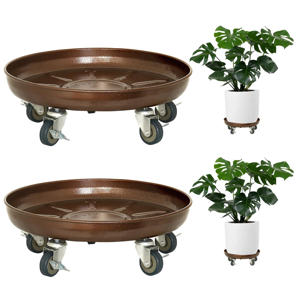 Parsagi Plant Saucer 16-inch Caddy supports heavy planters and moves with ease.