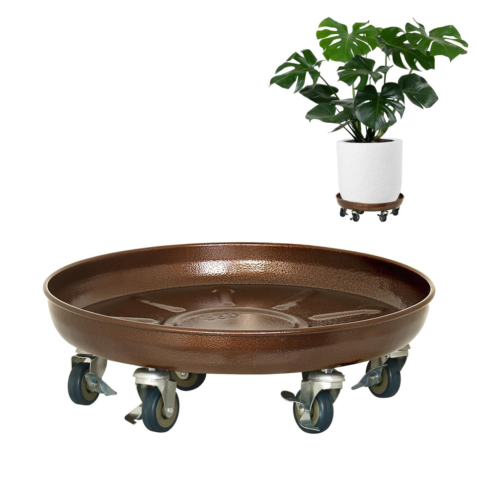 Parsagi rolling plant stand with wheels for easy repositioning indoors or outdoors.