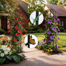 ParseBio butterfly stakes help mark beds and protect tender plants.