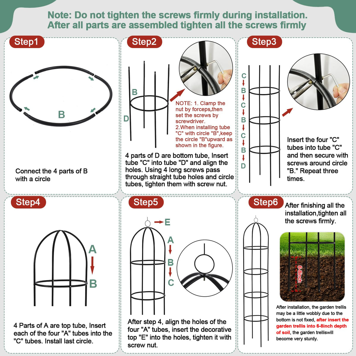 ParseBio indoor or outdoor trellis use for pots and garden beds.