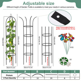 ParseBio round-trellis base-stakes keep plants secure and upright.