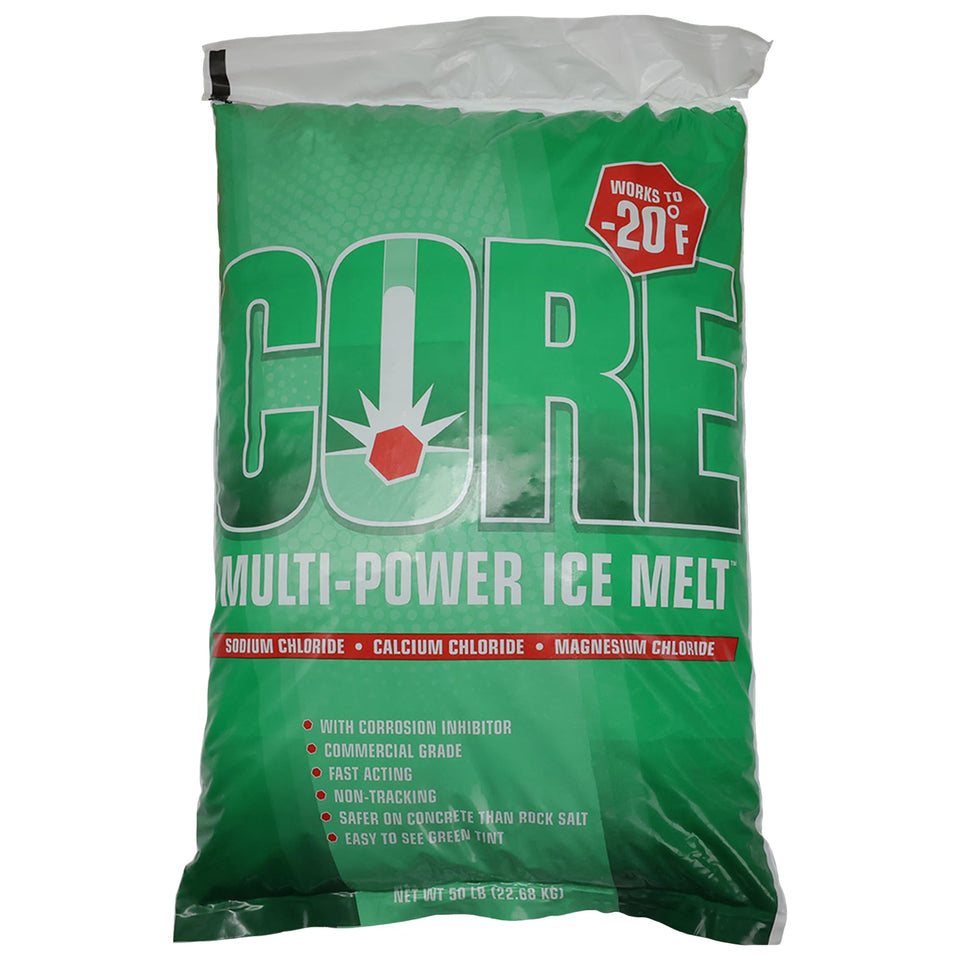 Partners Brand Premium Blue Ice Melt 50 lb bag with blue granules for even coverage.