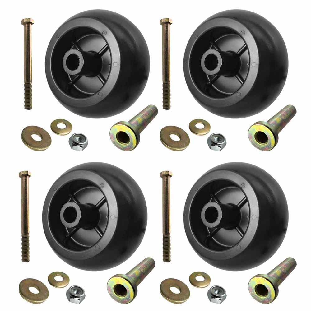 Parts 4 Outdoor deck wheel close-up for Xmark Explorer, smooth rolling replacement.