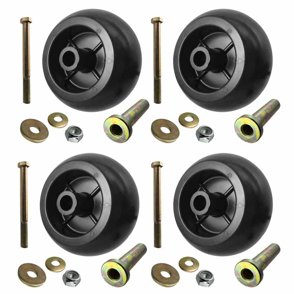 Parts 4 Outdoor deck wheel close-up for Xmark Explorer, smooth rolling replacement.