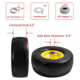 Parts Camp 3/4 and 5/8 bushings for easy universal mounting.