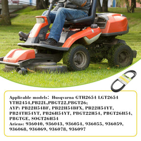 Parts Camp 587686701 belt supports reliable lawn tractor performance.