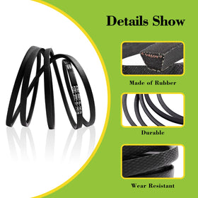 Parts Camp belt in rubber construction resists wear.