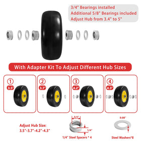 Parts Camp centered hub compatible with 3.5 to 4 inch mounts.