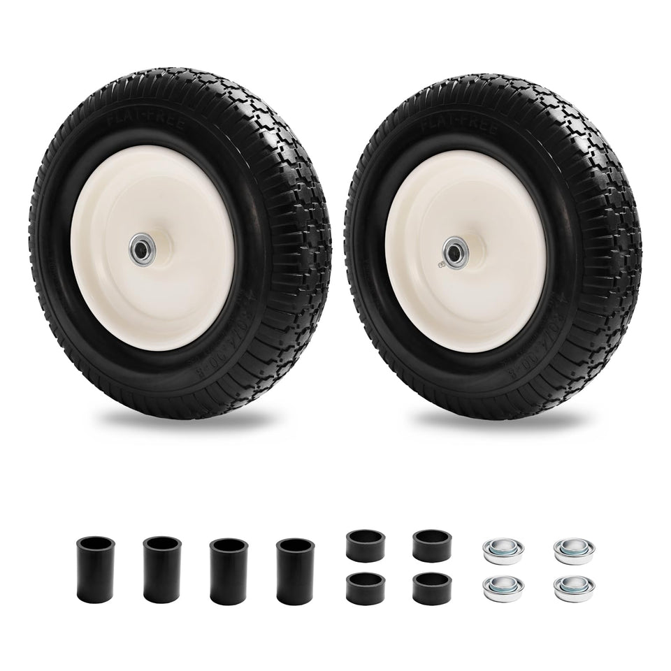 Parts Camp flat-free 16in tire side view for garden carts