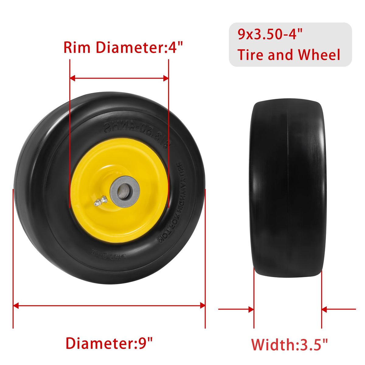 Parts Camp adapter kit enabling universal tire fit across machines.