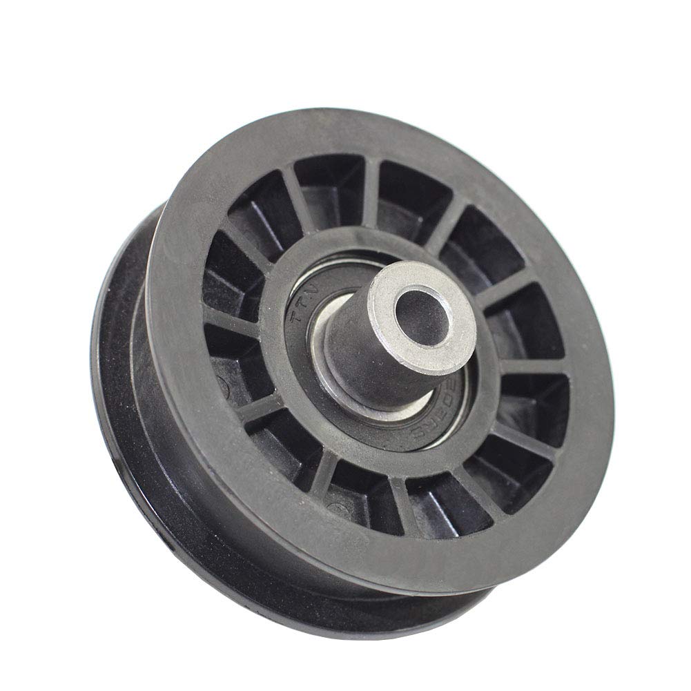 Parts Camp flat idler pulley for Craftsman mower belts; easy replacement